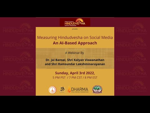 Measuring Hindudvesha on Social Media: A New Approach (Webinar)